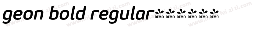 geon bold regular字体转换